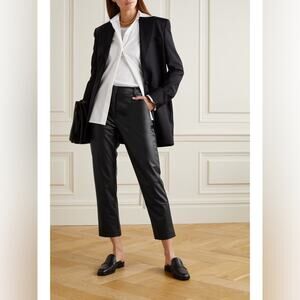 COMMANDO Cropped faux leather straight-leg pants Women's Medium